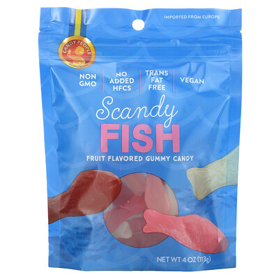 Candy People Scandy Fish, фрукты, 113 г (4 унции)