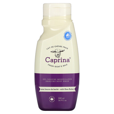 Купить Caprina Fresh Goat's Milk, Невероятное средство для душа, масло ши, 16, 9 жидких унций (500 мл)