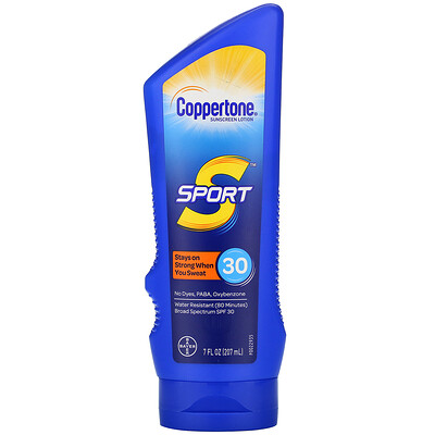 Coppertone Sport, Sunscreen Lotion, SPF 30, 7 fl oz (207 ml)