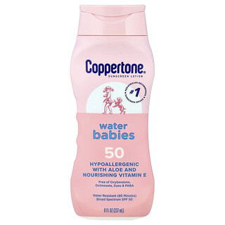 Coppertone, Lotion écran solaire, Water Babies, FPS 50, 237 ml