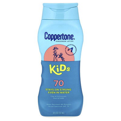 Product Image for Coppertone, Kids, Sunscreen Lotion, SPF 70, 8 fl oz (237 ml)