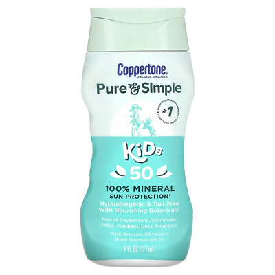 Coppertone Pure & Simple, для детей, 100%