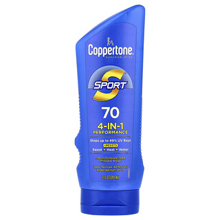Coppertone, 运动系列抗晒乳液，4 合 1 功效，SPF 70，7 液量盎司（207 毫升）