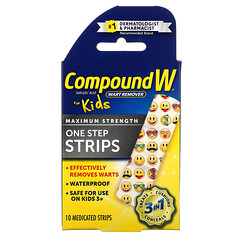 Compound W, 去疣劑，一步到位貼，特強型，3 歲以上兒童，10 片方劑用貼