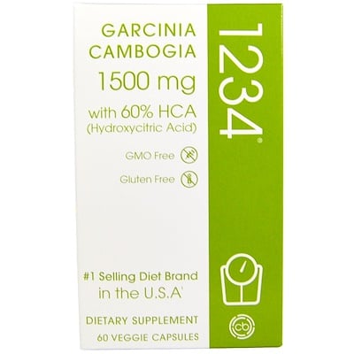 Garcinia Cambogia 1234, 1,500 mg, 60 Veggie Capsules