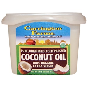 Carrington Farms, Кокосовое масло, 100% органическое масло Extra Virgin, 355 мл (12 жидких унций)