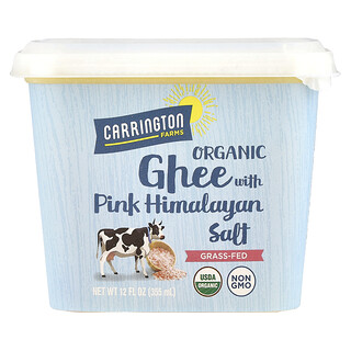 Carrington Farms, Organic Ghee with Pink Himalayan Salt, Grass-Fed, 12 fl oz (355 ml)