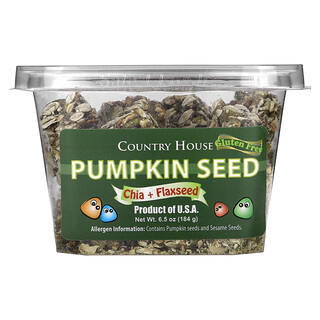 Country House, Semilla de calabaza, Chía y semillas de lino, 184 g (6,5 oz)