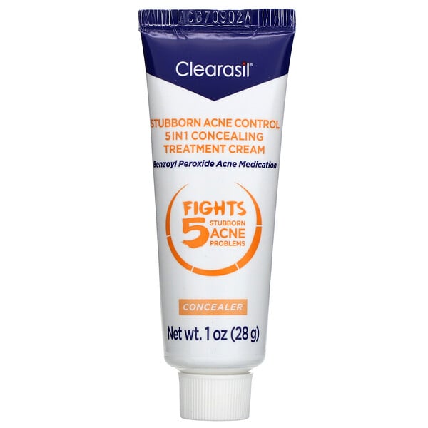 Clearasil, Control del acné persistente, Crema correctora para el tratamiento del acné 5 en 1, 28 g (1 oz)