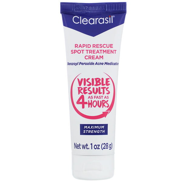 Clearasil, Rapid Rescue, Spot Treatment Cream, 1 oz (28 g)
