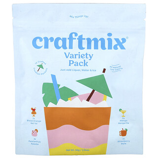 Craftmix, Cocktail Mix Packets, Variety Pack, 12 Packets, 2.96 oz, (84 g)
