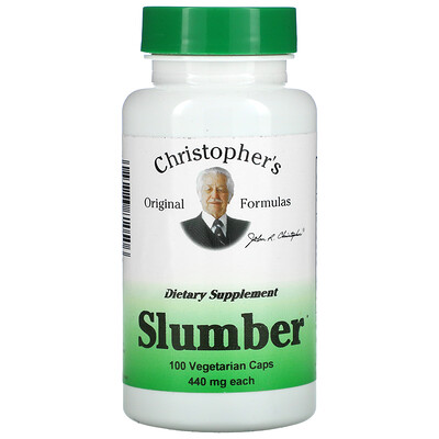 

Christopher's Original Formulas Slumber, 440 мг, 100 вегетарианских капсул
