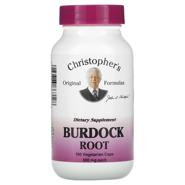 Christopher's Original Formulas‏, Burdock Root, 500 mg, 100 Vegetarian Caps