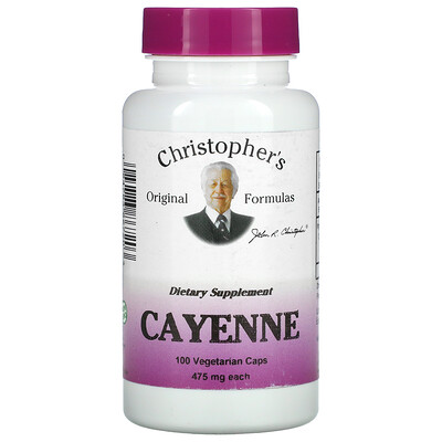 

Christopher's Original Formulas Cayenne, 450 mg, 100 Vegetarian Caps