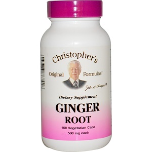 Отзывы о Кристоферс Оригинал Формулас, Ginger Root, 500 mg, 100 Veggie Caps
