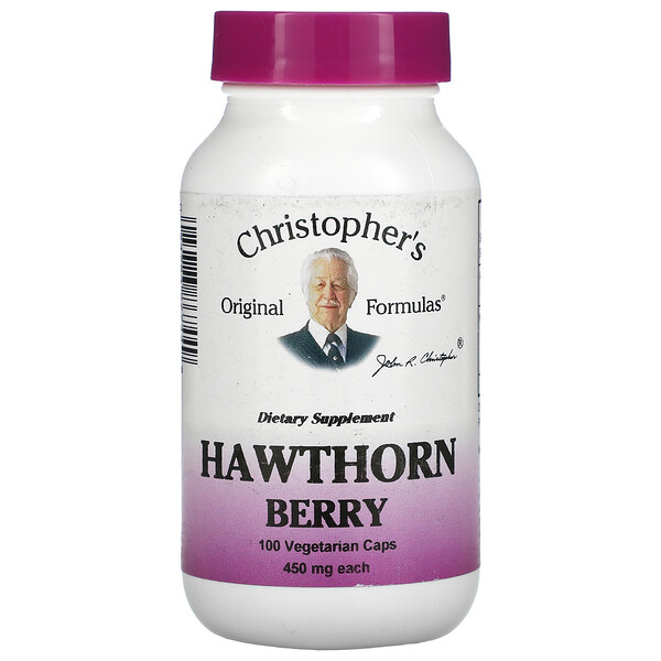 Christopher's Original Formulas‏, Hawthorn Berry, 450 mg, 100 Vegetarian Caps