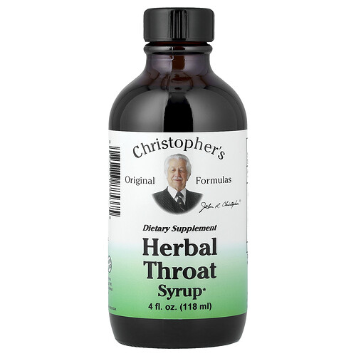 Christopher's Original Formulas Herbal Throat Syrup, 4 fl oz (118 ml)