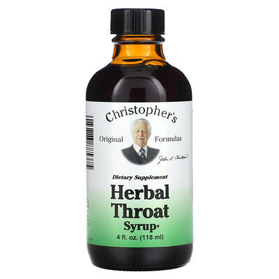 Christopher's Original Formulas , Herbal Throat Syrup, 4 Fl Oz (118 Ml)