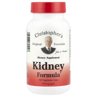 Christopher's Original Formulas, Nyreformel, 475 mg, 100 vegetariske kapsler