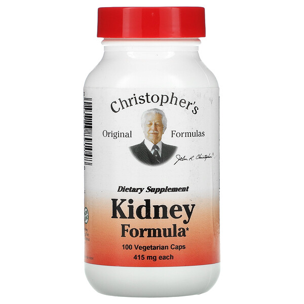 Christopher's Original Formulas‏, פורמולה לכליות, 475 מ“ג, 100 כמוסות צמחוניות