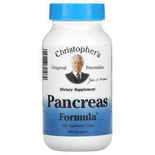 Christopher's Original Formulas, Pancreas Formula, Pankreas-Formel, 460 mg, 100 pflanzliche Kapseln