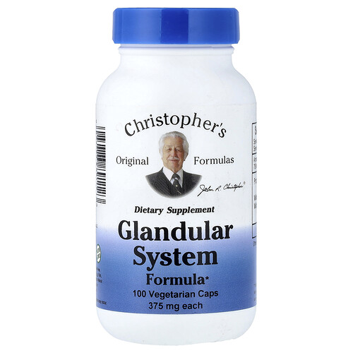 Christopher's Original Formulas Glandular System Formula, 100 Vegetarian Caps