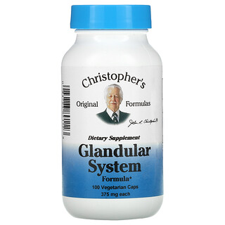Christopher's Original Formulas, Glandular System Formula, 375 mg, 100 Vegetarian Caps
