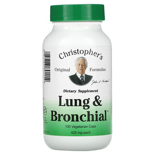 Christopher's Original Formulas, Pulmones y bronquios, 425 mg, 100 cápsulas vegetales