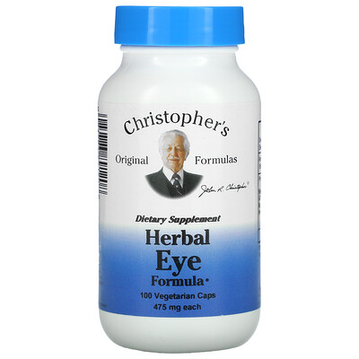 Christopher's Original Formulas Травяная формула для глаз 475 мг 100 вегетарианских капсул
