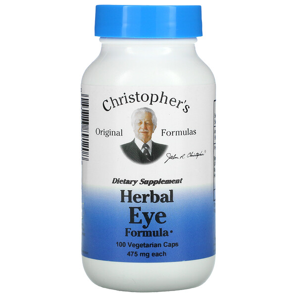 Christopher's Original Formulas‏, Herbal Eyebright Formula, 475 mg, 100 Vegetarian Caps