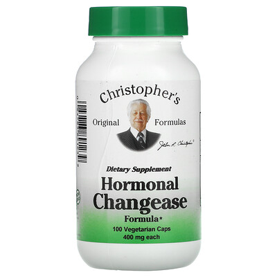 

Christopher's Original Formulas Hormonal Changease Formula 450 мг 100 вегетарианских капсул