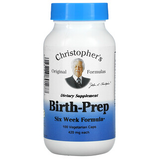 Christopher's Original Formulas, Birth-Prep، تركيبة لمدة ستة أسابيع، 420 ملجم، 100 كبسولة نباتية