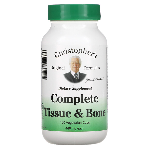 Christopher's Original Formulas, 強健組織和骨骼，440 毫克，100 粒素食膠囊