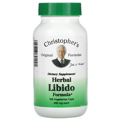 Christopher's Original Formulas Травяная формула для либидо 450 мг 100 вегетарианских капсул