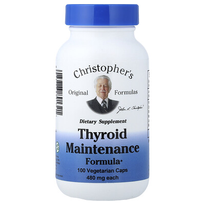 Product Image for Christopher's Original Formulas, Thyroid Maintenance Formula, 100 Vegetarian Caps