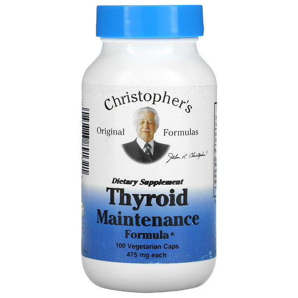 Christopher's Original Formulas‏, Thyroid Maintenance Formula, 475 mg, 100 Vegetarian Caps