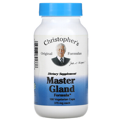 

Christopher's Original Formulas, Master Gland Formula, 375 mg, 100 Vegetarian Caps