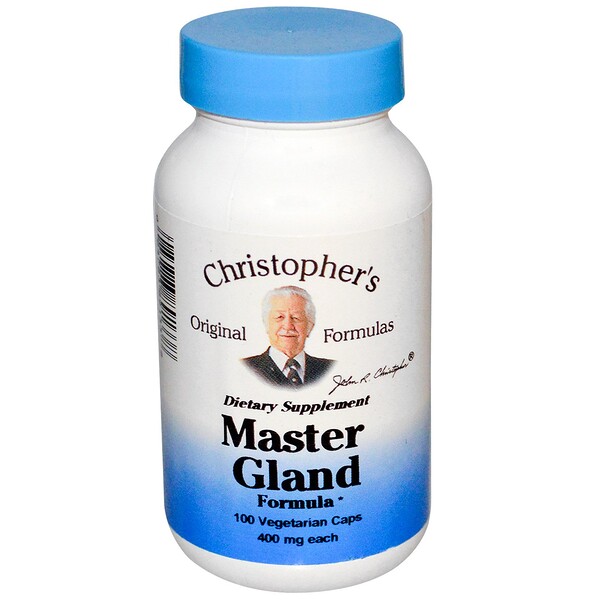 Christopher's Original Formulas, Формула Master Gland, 400 мг, 100 вегетарианских капсул