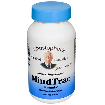 Christopher's Original Formulas MindTrac Formula, 440 mg, 100 Vegetarian Caps