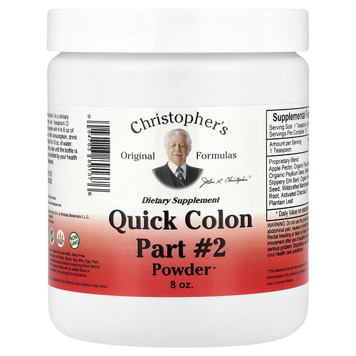 Christopher's Original Formulas, Quick Colon Part #2 Powder, Darmpulver, 8 oz