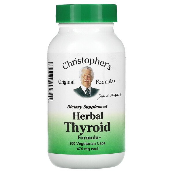 Christopher's Original Formulas‏, Herbal Thyroid Formula, 475 mg, 100 Vegetarian Caps