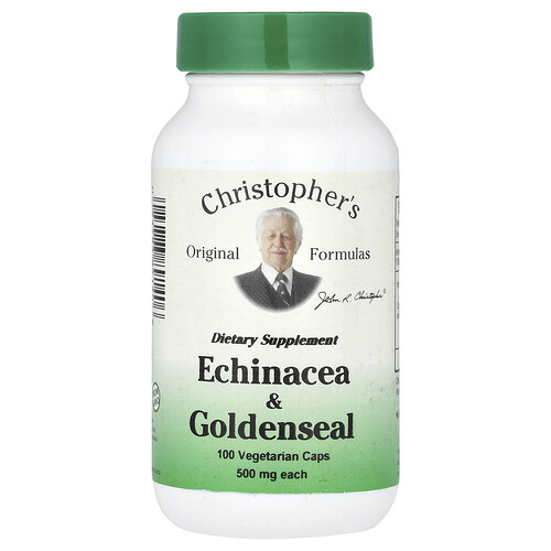 Christopher's Original Formulas, Echinacea & Yellowseal, Echinacea und Gelbwurzel, 100 vegetarische Kapseln