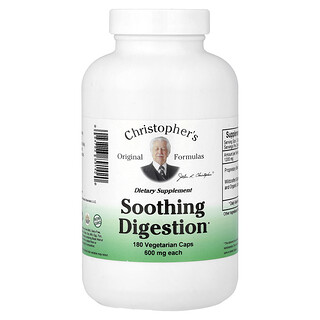 Christopher's Original Formulas, Soothing Digestion, 180 Vegetarian Caps
