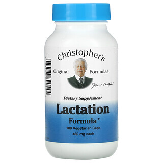 Christopher's Original Formulas, средство для лактации, 460 мг, 100 растительных капсул
