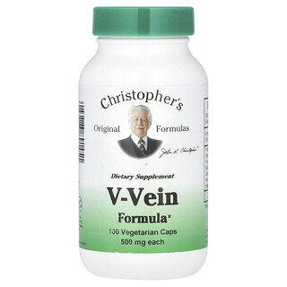 Christopher's Original Formulas, V-Vein 配方，1,000 毫克，100 粒素食膠囊（每粒膠囊 500 毫克）