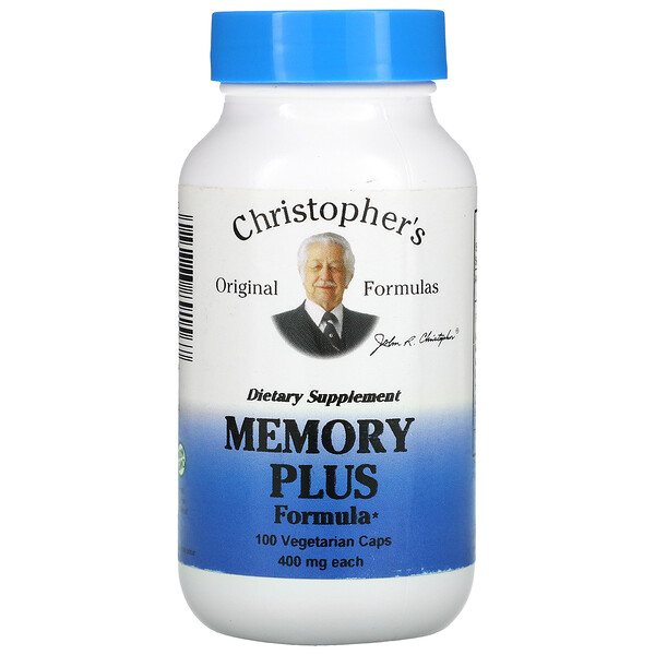 Christopher's Original Formulas, Formule pour la mémoire, 400 mg, 100 capsules végétariennes