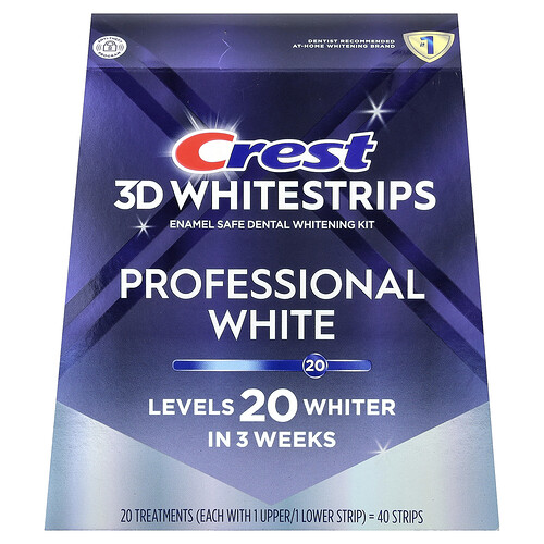 Crest, 3D Whitestrips, Enamel Safe Dental Whitening Kit, 40 Strips