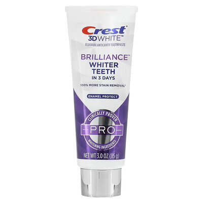 

Crest 3D White Brilliance Fluoride Anticavity Toothpaste Enamel Protect 3 oz (85 g)