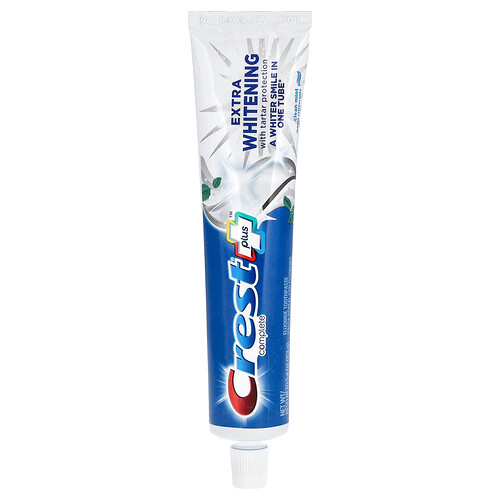 Crest Plus Complete, Fluoride Toothpaste, Extra Whitening with Tartar Protection, Clean Mint, 5.4 oz (153 g)