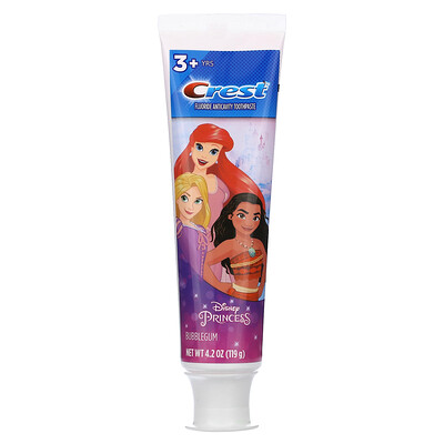 

Crest Kids Fluoride Anticavity Toothpaste Disney Princess Bubble Gum 4.2 oz (119 g)